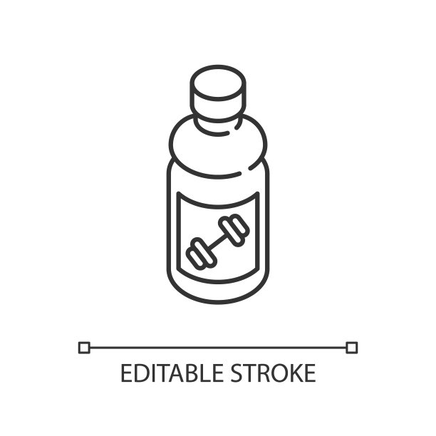 运动饮料线性图标图片下载