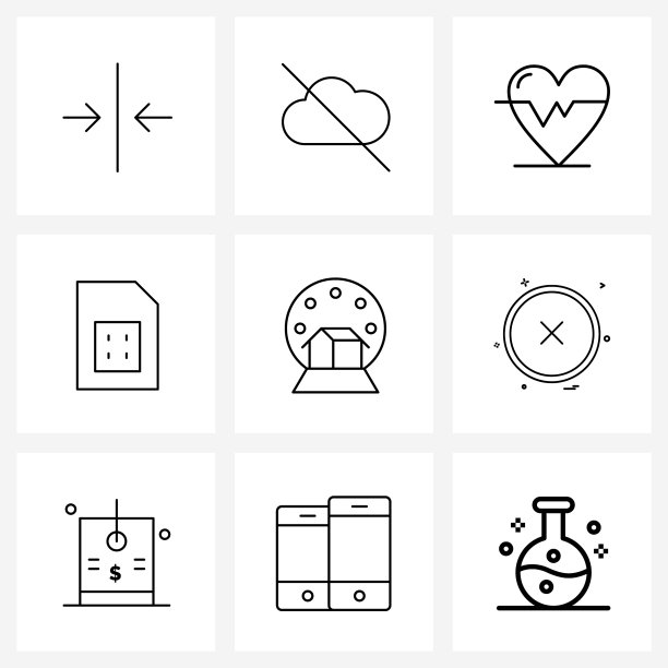 简单设置9行图标，如雪花图片下载