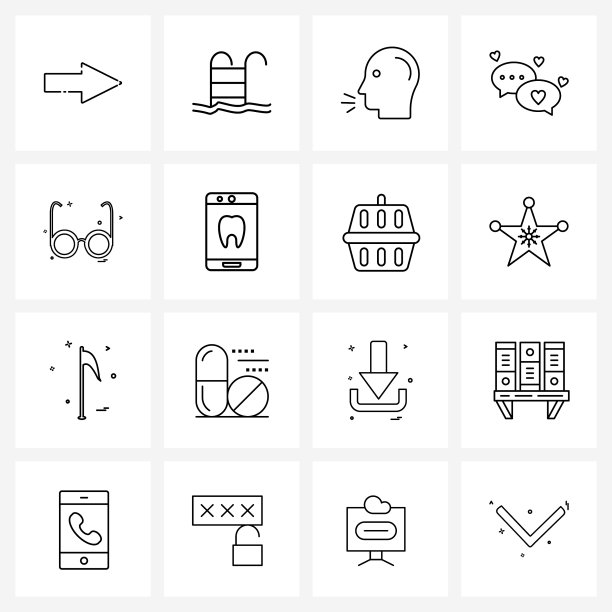 16 .界面线图标设置现代符号图片下载