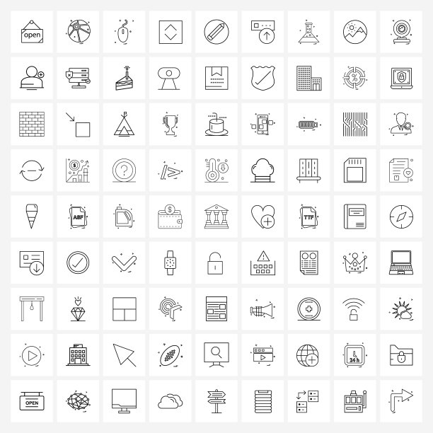 包81通用线图标的网页图片下载