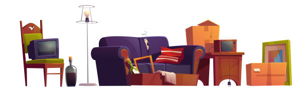 旧家具，房间里的东西还有酒瓶子图片下载