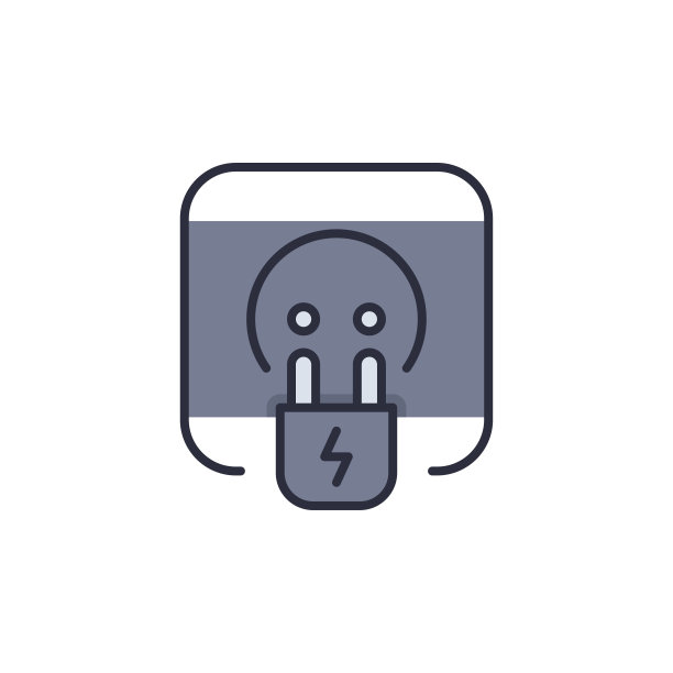 插头插座矢量图标符号孤立在白色背景上图片下载