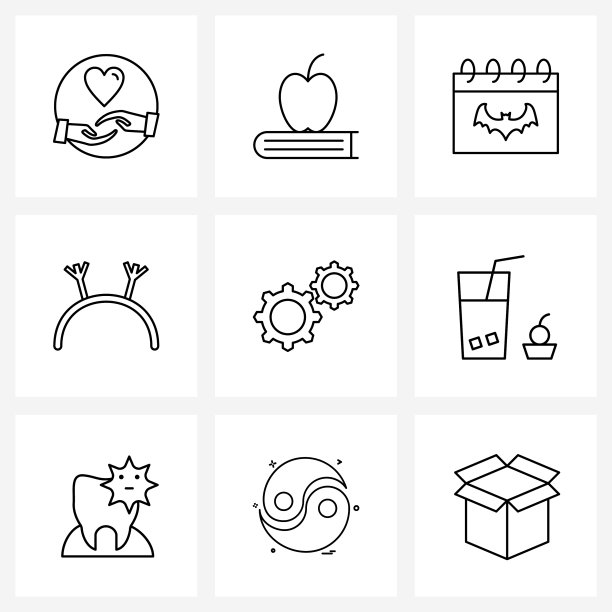 设置9行图标标志和符号设置图片下载