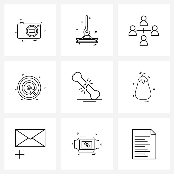 股票图标设置9线符号骨折图片下载