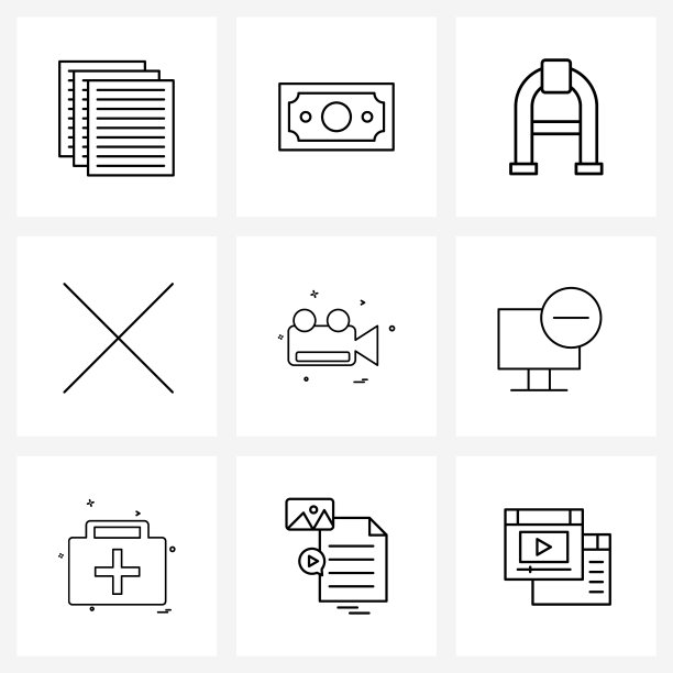 9 .界面线图标设置现代符号图片下载