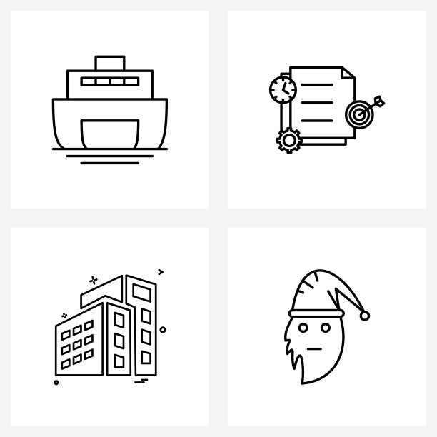 简单设置4行图标，如邮轮塔图片下载