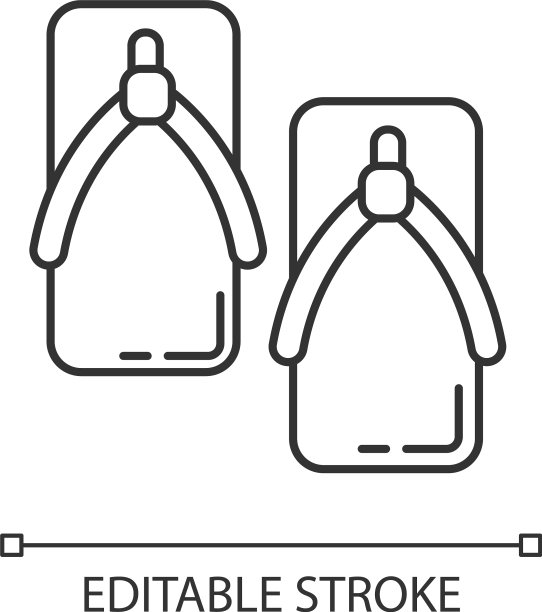 汤田鞋像素完美线性日本图标图片下载