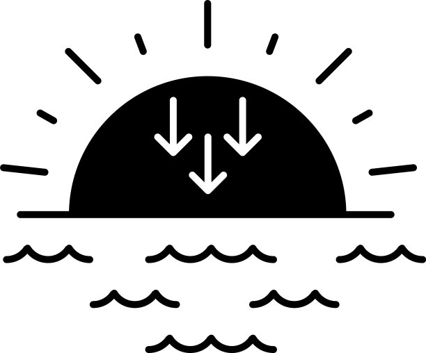 日落黑色象形图标图片下载