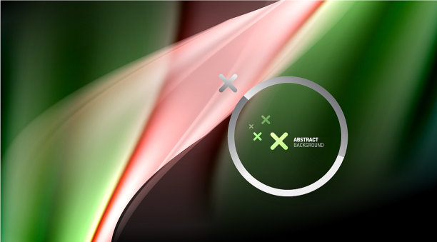 漩涡曲线模糊了彩色全息线图片下载