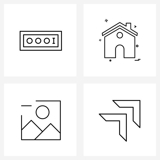 包4通用线图标的网页图片下载