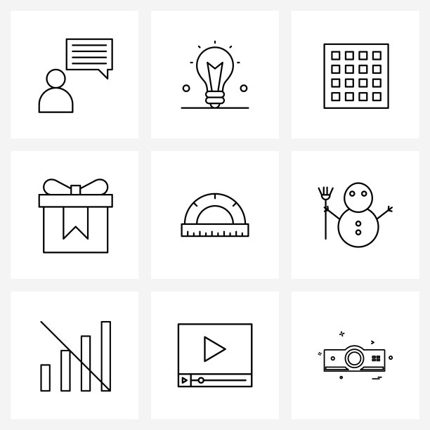 像素完美设置9行图标，如雪人图片下载