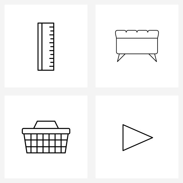 现代线条4简约线条图标设计图片下载