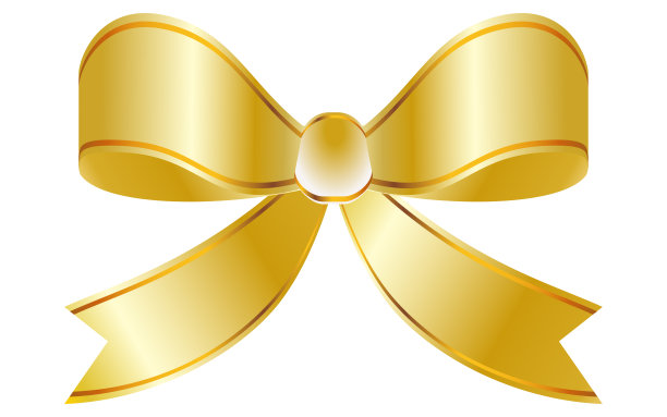 华丽的缎带装饰，金色的层次图片下载