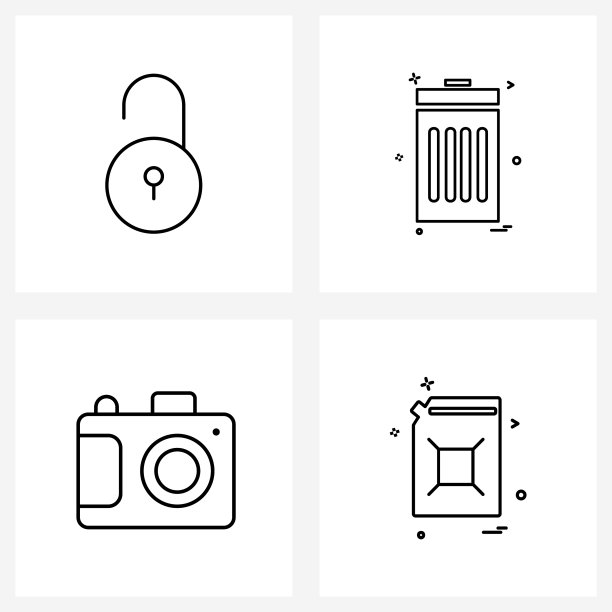 设置4个现代线图标解锁假日图片下载