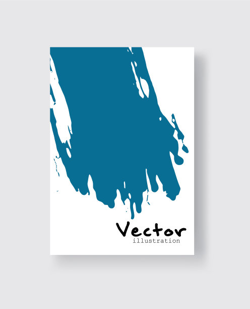 抽象的墨刷条幅与垃圾效果图片下载