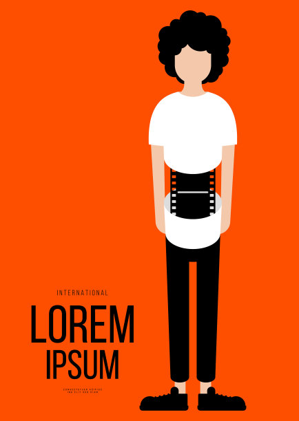 电影和电影海报设计模板背景与复古幻灯图片下载