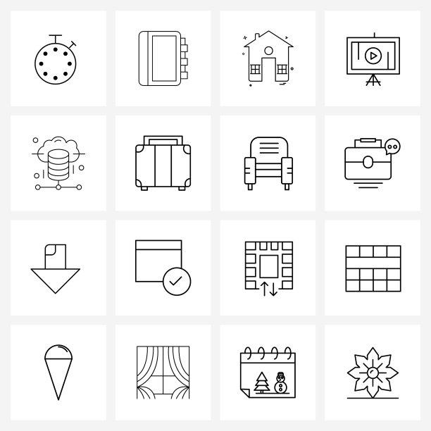 UI设置16个基本行的图标数据库图片下载