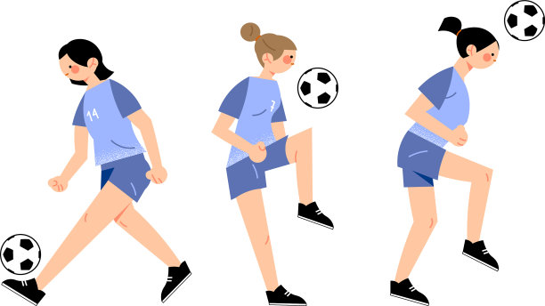 年轻女孩踢足球图片下载