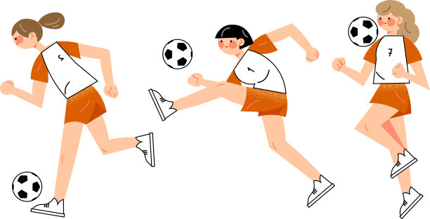 年轻女子足球运动员穿着制服比赛图片下载