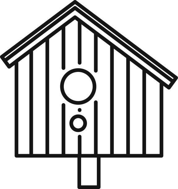 Robird house图标轮廓风格图片下载