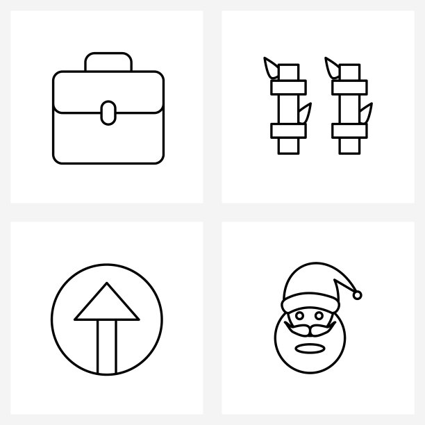 设置4行图标标志和符号袋图片下载