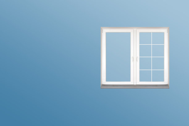 室内复古的空白窗户。三维演示图片下载