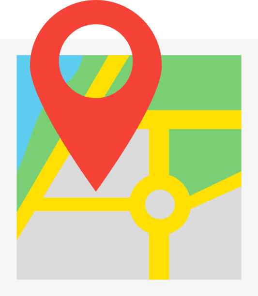 地图和地图标记平面图标的简单元素图片下载