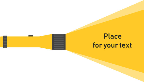 手电筒隔离旗帜模板灯平图片下载