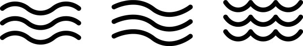 Set waves标志ocean water图片下载