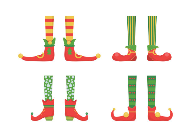 腿圣诞精灵。图片下载