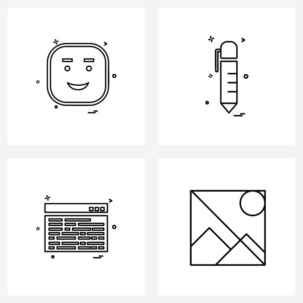 现代风格以四线象形网格为基础图片下载