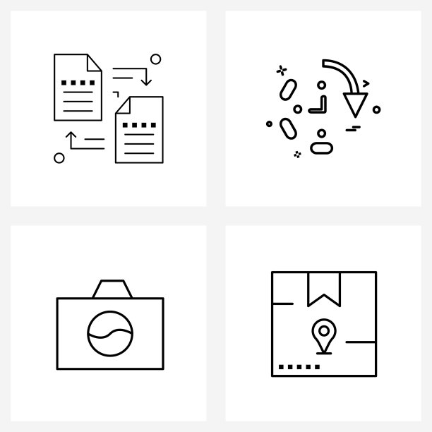 设置4现代线条图标web开发图片下载