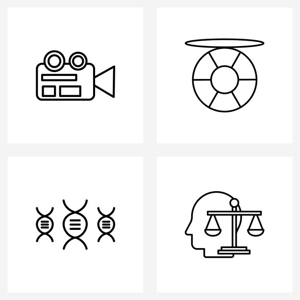 设置4个通用线图标业务测试图片下载