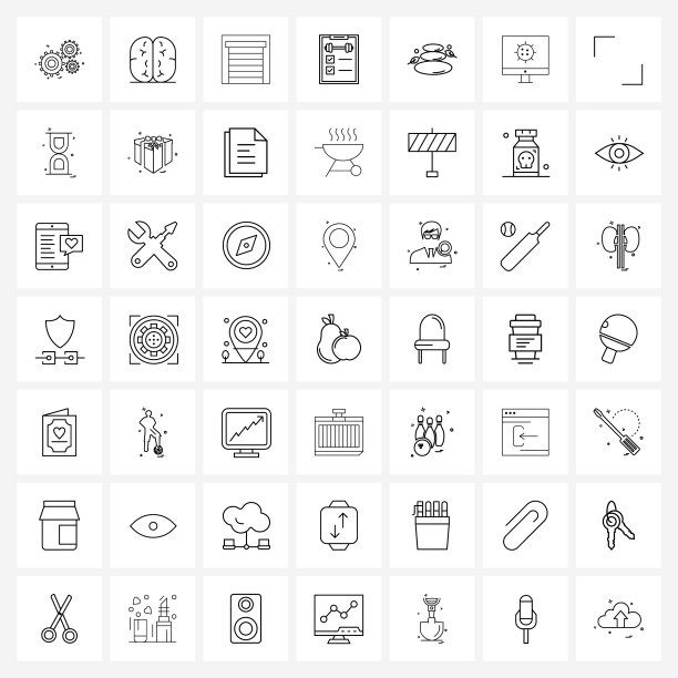 49通用图标像素完美的符号图片下载