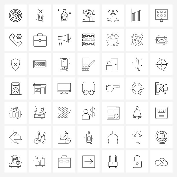 设置49个现代线路图标电力甜蜜图片下载