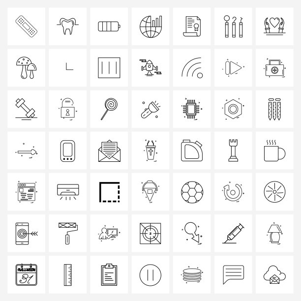 49个通用图标像素完美符号奖图片下载