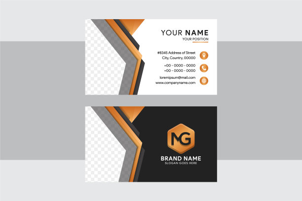 豪华标准的名片设计与锐利图片下载