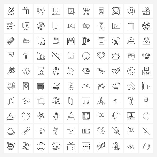 设置100现代线条图标下一个用户图片下载