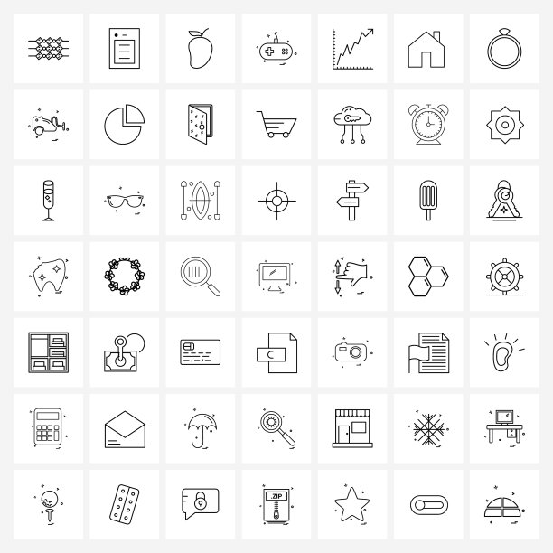 设置49个通用行的图标统计图表图片下载