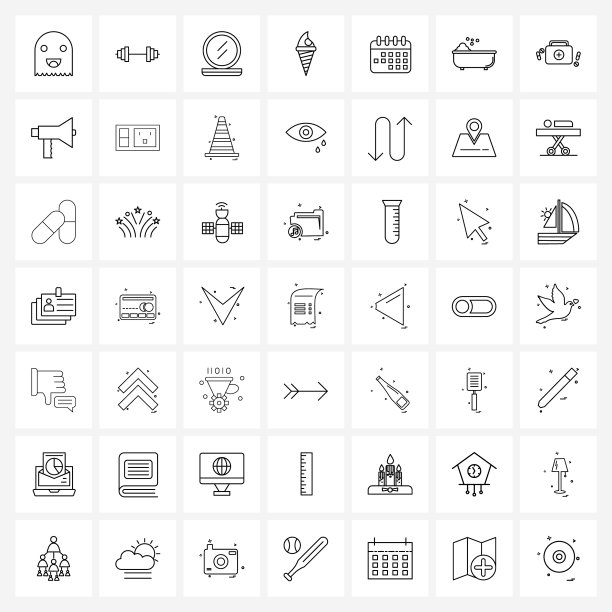 49万能线图标像素完美符号图片下载