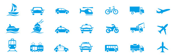 传输图标的集合向量图片下载