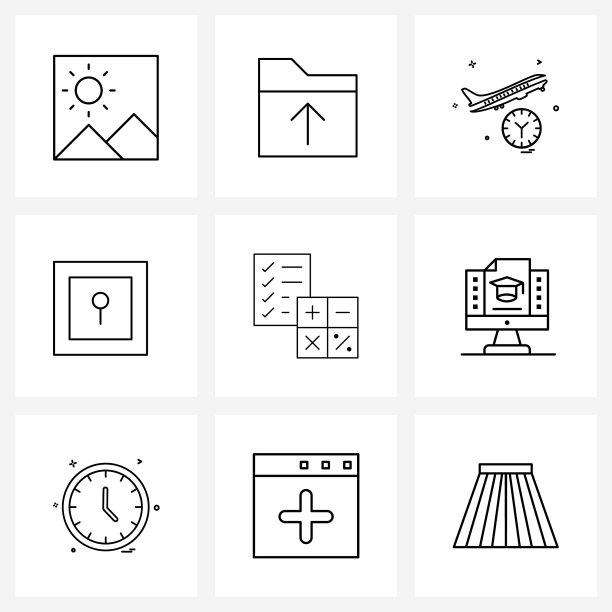 设置9行图标符号和金钱符号图片下载