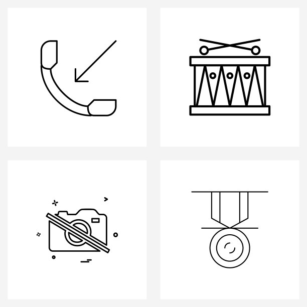 包4通用线图标的网页图片下载