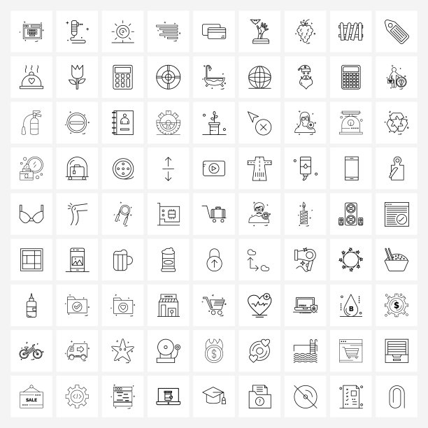 81万能线图标像素完美符号图片下载