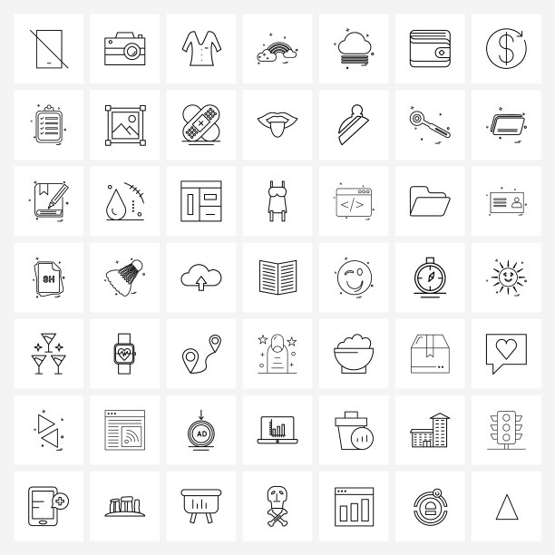 设置49个通用行的图标云云图片下载