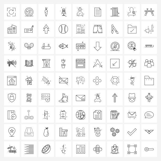 UI设置81基本线图标工程师劳动图片下载