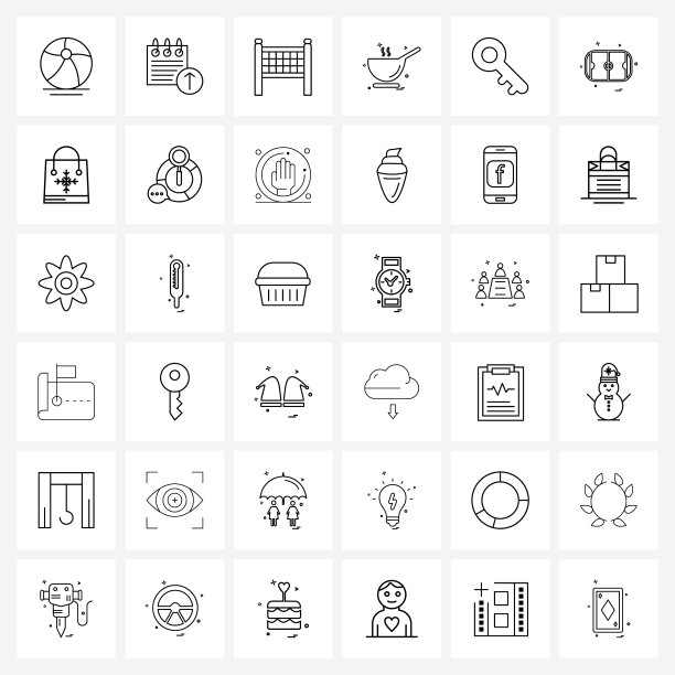 设置36个UI图标和符号的安全汤图片下载