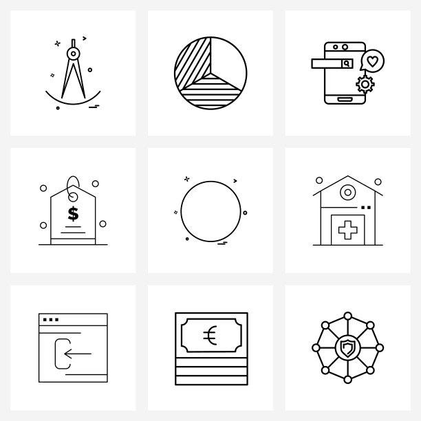 简单设置9行图标，如形状星期一图片下载