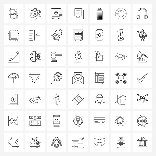 为web打包49个通用行的图标图片下载