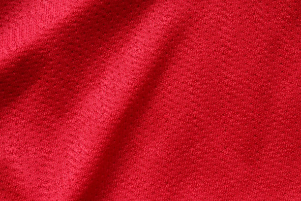 红色运动服面料足球衫运动衫纹理近图片下载